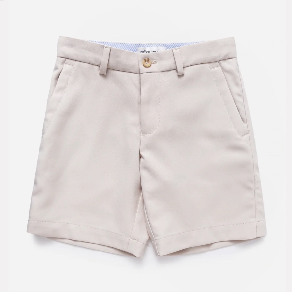 Peter Millar Youth Collection Boys' Salem Performance Short in stone size XL